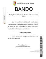 BANDO CAMBIO DENOMINACION CALLE