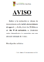 AVISO: Corte de agua
